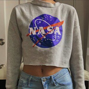 Grey NASA Crop Top